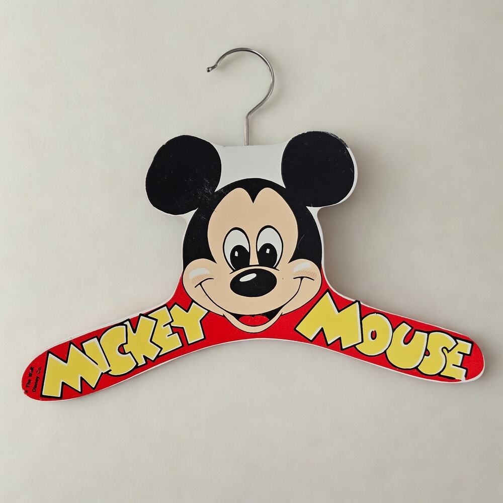 Vintage Mid-Century Disney Mickey Mouse Wooden Hanger | 1960/70s Nursery